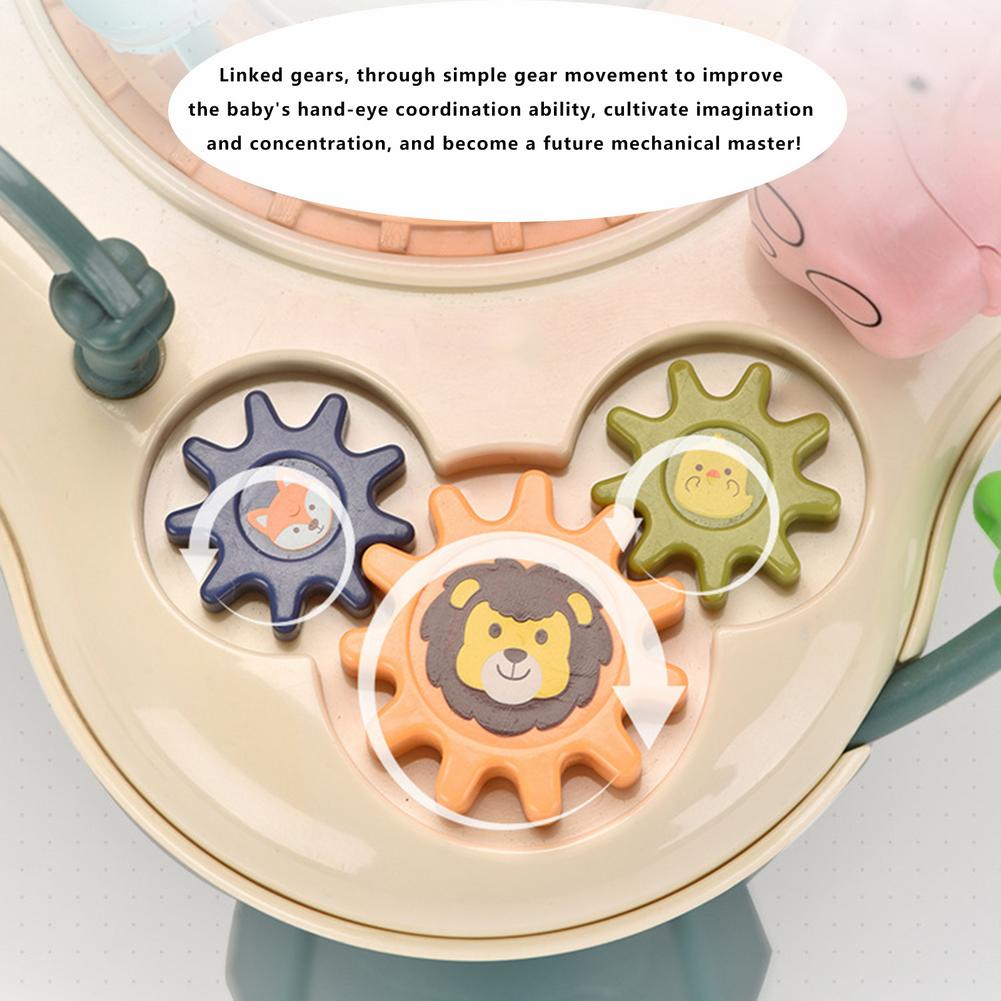 Table d'activités Play Time | Trains amusants, champignons, animaux, engrenages colorés, rouleau manuel 1 2 Jouets d'éducation précoce pour garçons et filles de plus de 3 ans.
