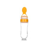 Biberon en silicone super-doux avec cuillère pour les enfants de 1 à 4 ans