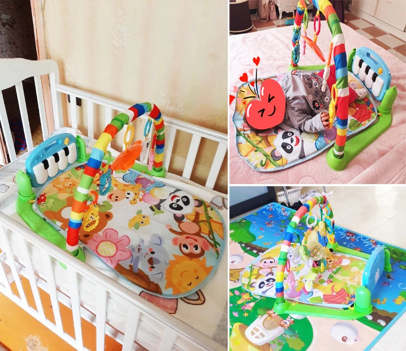 Tapis de Jeu Musical pour Bébé avec Piano et Arche d’Activités – Tapis d’Éveil Interactif, Idéal pour le Développement et l’Amusement