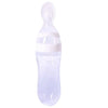 Biberon en silicone super-doux avec cuillère pour les enfants de 1 à 4 ans