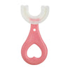 Brosse à dents pour enfants en forme de U - Brosse en silicone à poils souples 360° pour enfants
