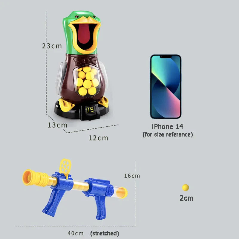 Jeu de Tir au Canard avec Pistolet et Balles | Jouets Extérieurs pour Enfants de 3 à 5 Ans De Speelgoed Koning