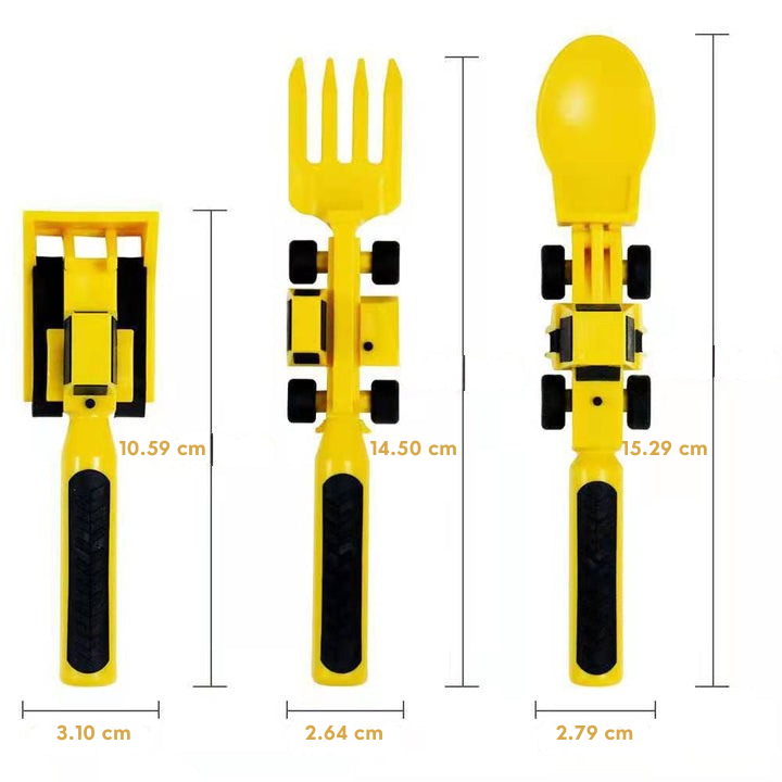 BuildBites Couverts de Construction – Ustensiles ludiques éducatifs pour les repas des enfants