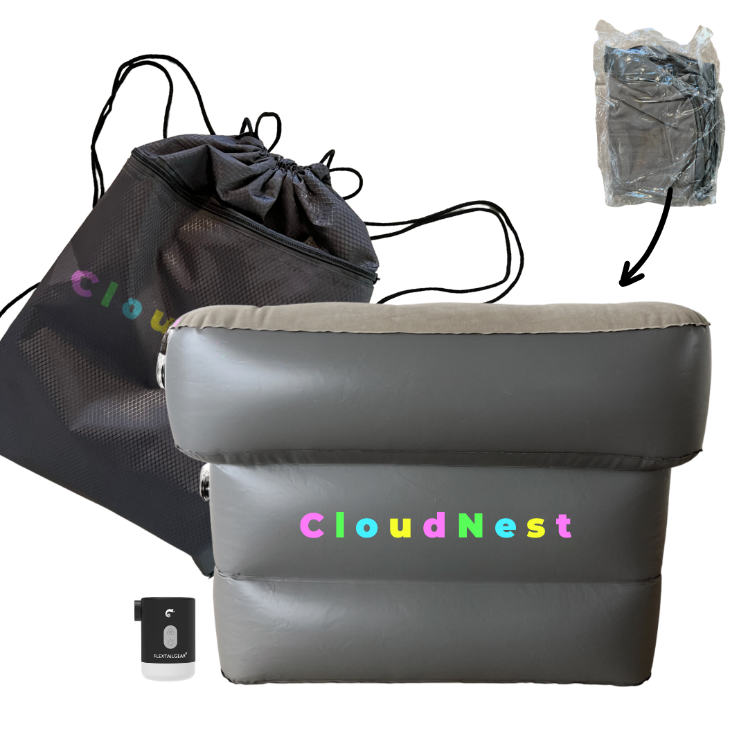 CloudNest Coussin de Voyage pour Enfants – Soutien gonflable pour avion et voiture