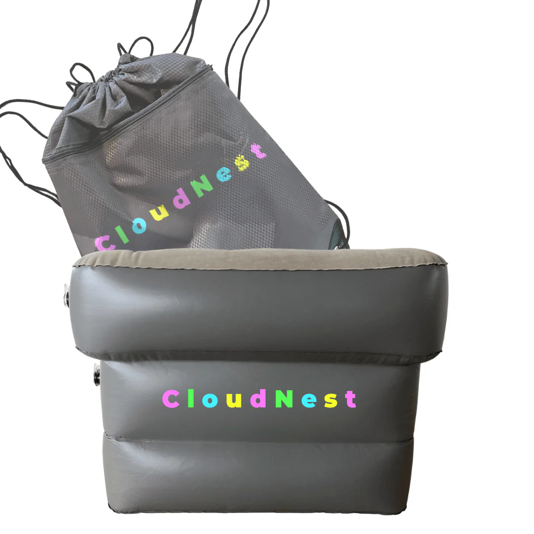 CloudNest Coussin de Voyage pour Enfants – Soutien gonflable pour avion et voiture