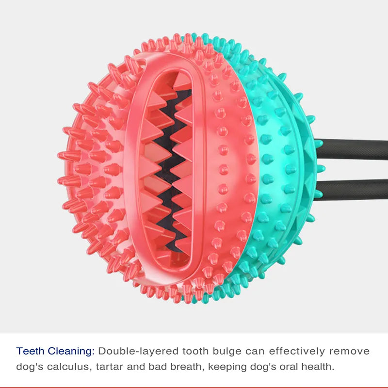 Jouet à Balle pour Grand Chien l Balle avec Ventouse et Corde l Jeu de Friandises l Jouet à Mâcher pour Nettoyer les Dents De Speelgoedkoning