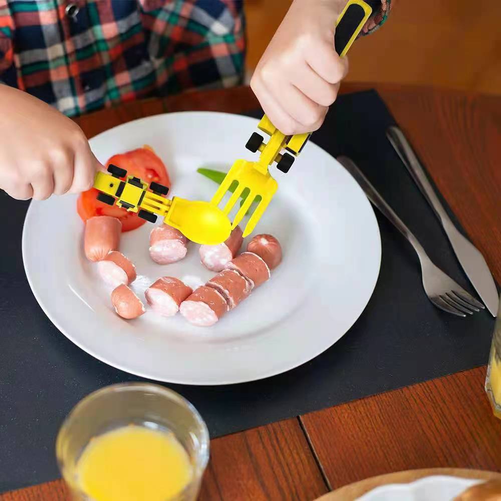BuildBites Couverts de Construction – Ustensiles ludiques éducatifs pour les repas des enfants