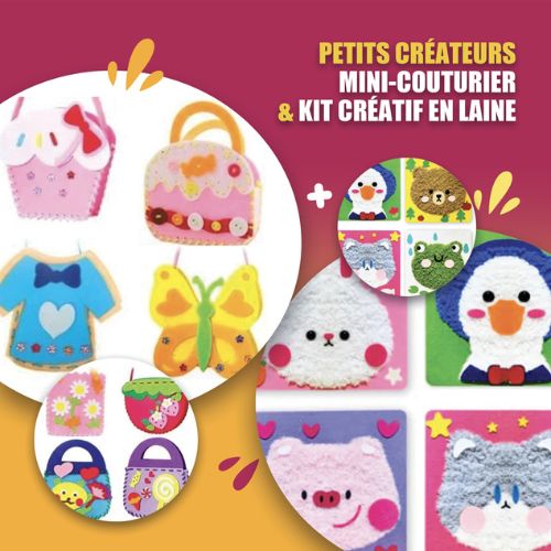 Kit de Laine Créative | Jouet Éducatif DIY pour Enfants Développe la Motricité Fine et la Créativité