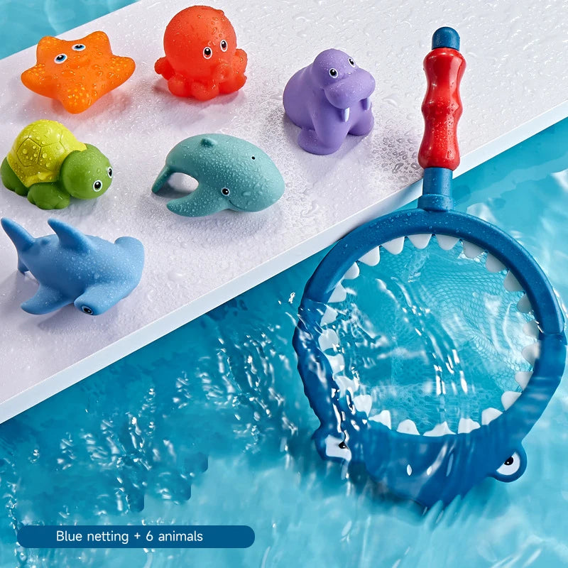 Jeu de pêche avec pagaie pour le bain | Jouet interactif parent-enfant pour baignoire ou piscine King of Toys