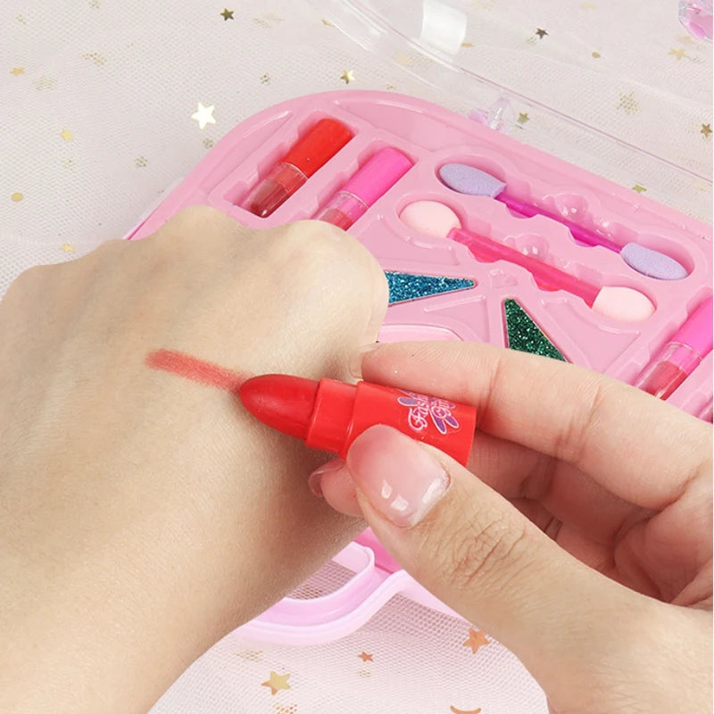 Mallette de Maquillage d'Imitation pour Filles - Kit Cosmétique Jeu de Rôle avec Fards à Paupières et Rouge à Lèvres - Cadeau Idéal Anniversaire Noël