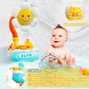 Jouet de Bain Bébé 4-en-1 avec Douche Tournesol & Arroseurs – Ensemble Ludique pour la Baignoire des Tout-Petits