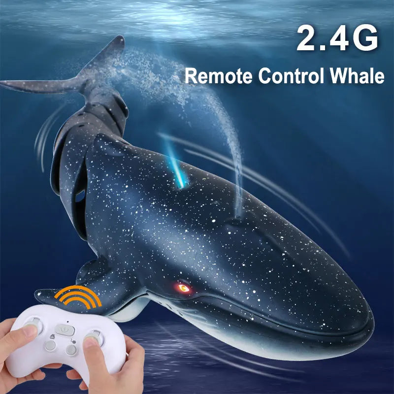 Jouet Baleine Télécommandée | Modèle de Simulation de Requin Baleine avec Spray d'Eau 2.4G | Cadeau pour Enfants King of Toys