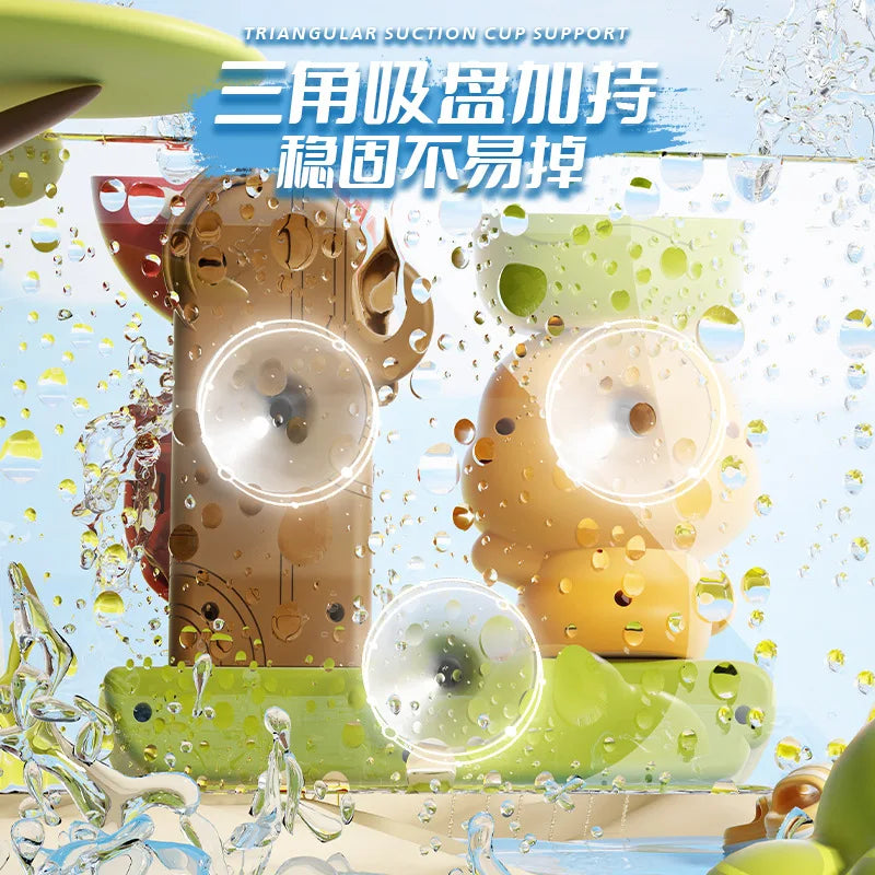 Jouet de Bain Enfant Canard Mignon – Jouet Mural Rotatif à Ventouse pour Douche & Été Interactif Bébé