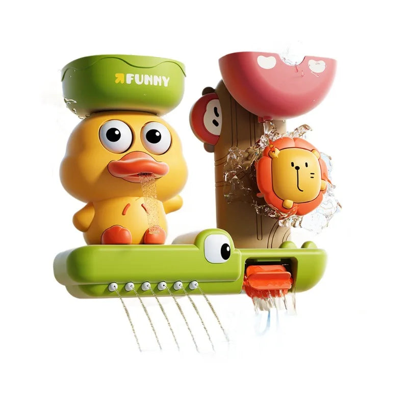 Jouet de Bain Enfant Canard Mignon – Jouet Mural Rotatif à Ventouse pour Douche & Été Interactif Bébé