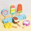 Jouets en Bois Glaces Montessori - Jeu d’Imitation Alimentaire pour Enfants de 3 à 5 Ans, Accessoires de Cuisine King of Toys