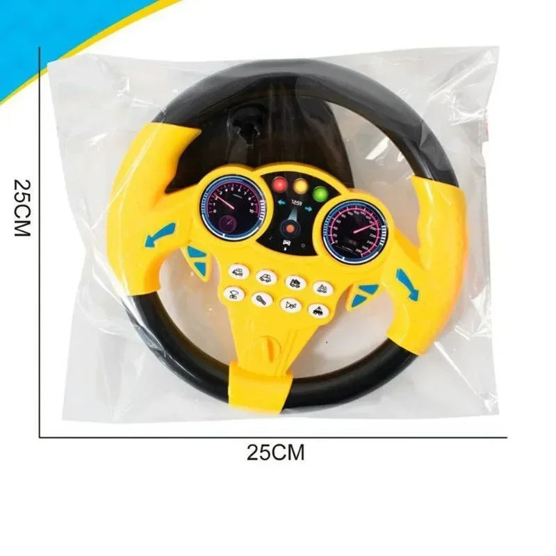 Simulation de volant Jouets | Jouets pour enfants Jouets d'éveil Copilots Volant de poussette Jouets vocaux 1 - 3+ ans