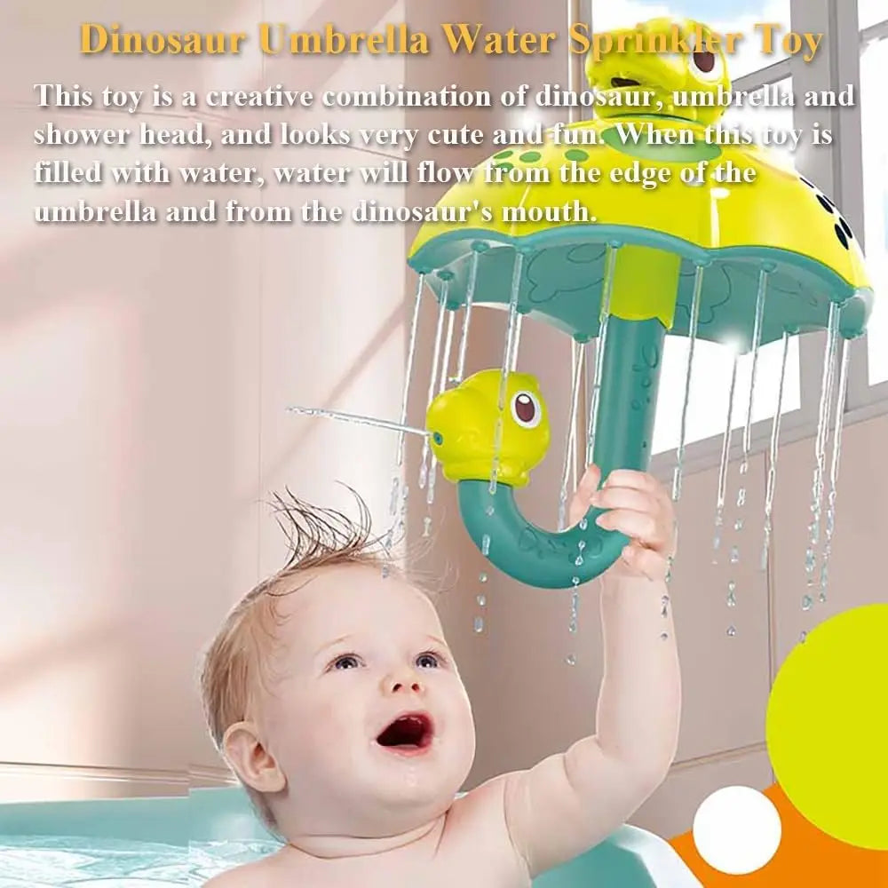 Jouet Parapluie Dinosaure pour Bain Bébé – Arroseur de Douche Rotatif et Ludique pour Enfants