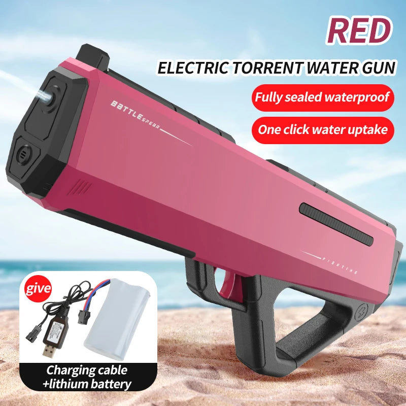 Pistolet à eau électrique à haute pression pour les enfants Jouets d'eau pour enfants Cadeau