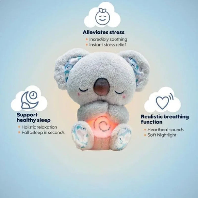 Ours Koala Apaisant pour le Sommeil | Jouet Anti-Stress Respirant pour Soulager l'Anxiété Peluche Apaisante pour Enfants et Adultes