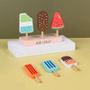 Jouets en Bois Glaces Montessori - Jeu d’Imitation Alimentaire pour Enfants de 3 à 5 Ans, Accessoires de Cuisine King of Toys