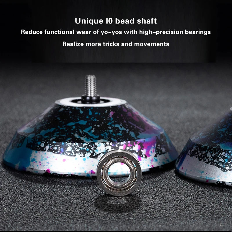 Yoyo professionnel magique Yoyo en métal avec roulement à 10 billes, alliage d'aluminium, jouet haute vitesse non réactif pour enfants et adultes King of Toys