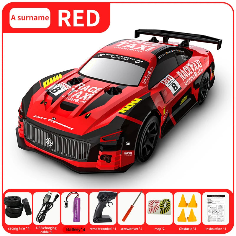 JJRC Q165 2.4G Voiture RC Super GT, Voiture de Course Sport 1:18 avec Drift, Jouet pour Enfants King of Toys