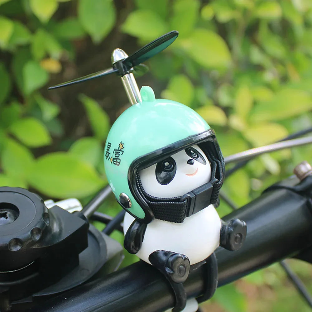 Mignon Panda avec Casque Décoration Moto Jouet, Accessoires pour Vélo Électrique King of Toys