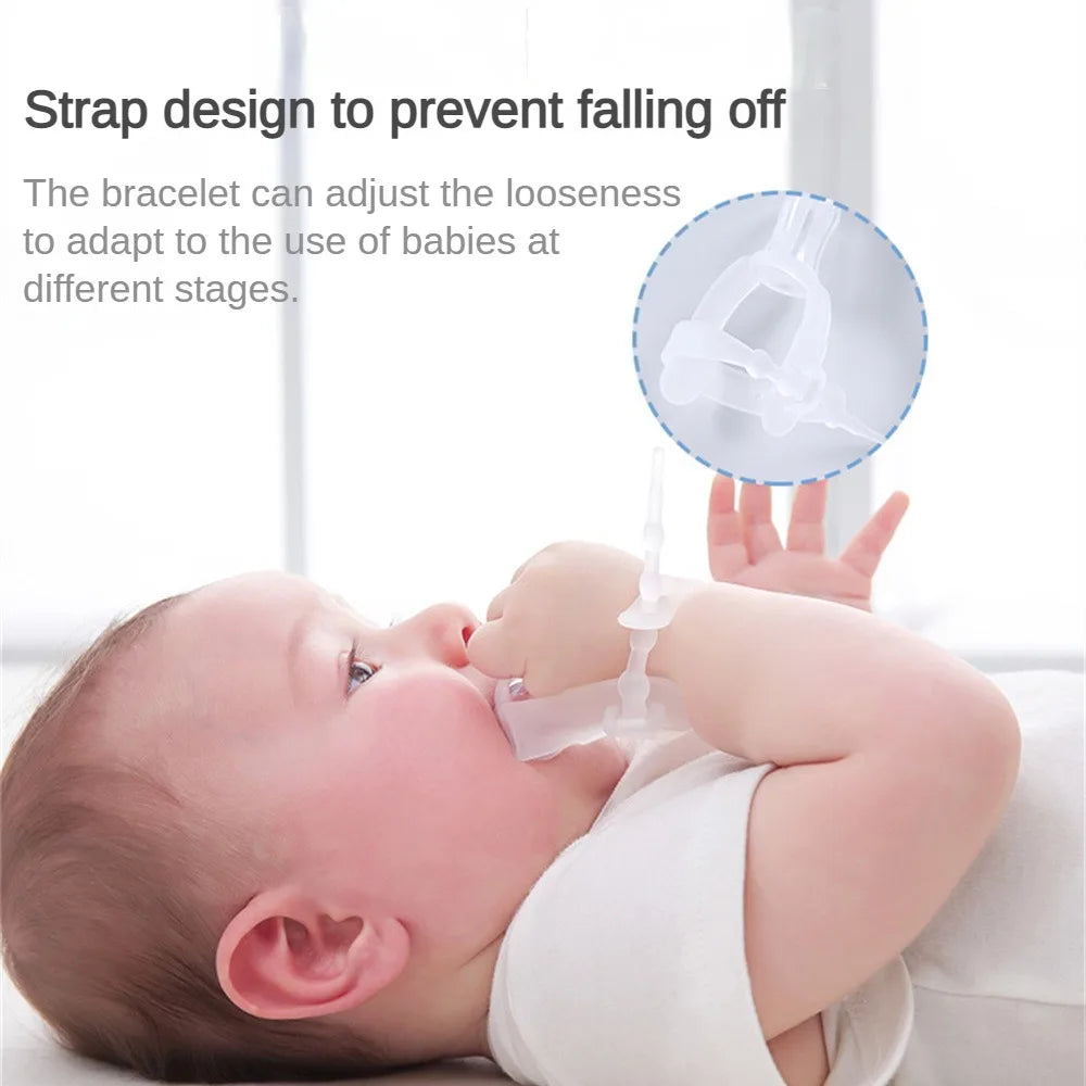 Gant de Dentition Anti-Succion du Pouce en Silicone pour Bébé - Correcteur de Habitudes de Sucement pour Tout-Petits et Nourrissons