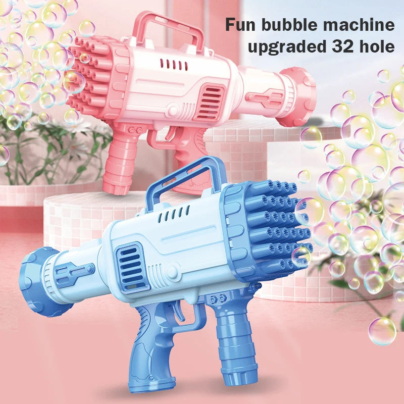 Pistolet à bulles 32 trous - Souffleur automatique portable avec lumières, jouet cadeau pour enfants King of Toys