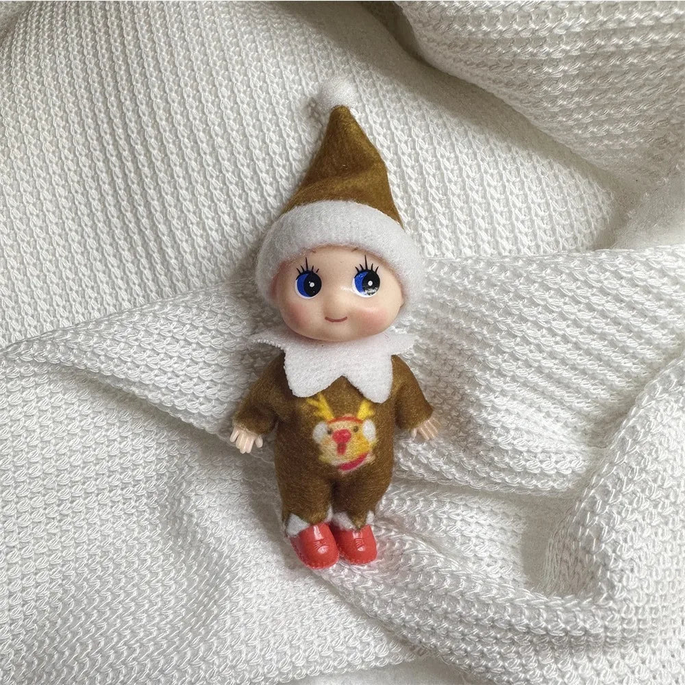 Poupée Lutin de Noël | Poupées Lutins Miniatures Articulées Avec Jambes Pendantes Pour Noël