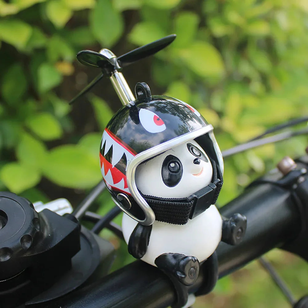 Mignon Panda avec Casque Décoration Moto Jouet, Accessoires pour Vélo Électrique King of Toys