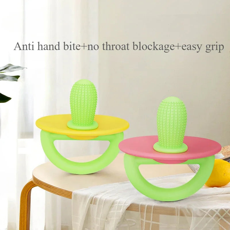 Sucette de Dentition Cactus en Silicone pour Bébé - Jouet Molaire Anti-Rots et Durable - Anneau de Dentition Sûr pour Tout-Petits