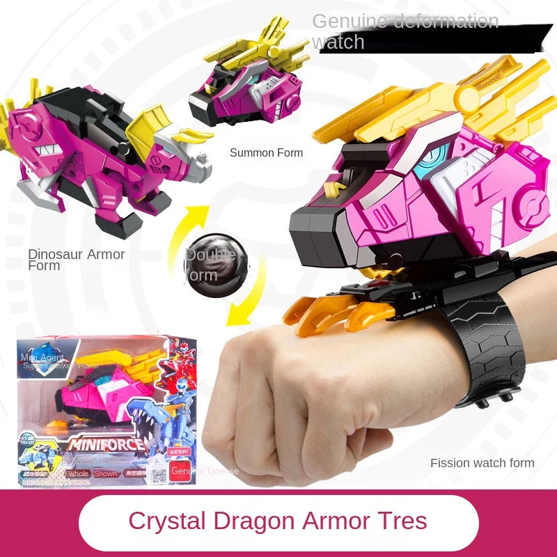 Montre secrète mini agent - Jouet robot dinosaure déformable, cadeau créatif pour garçons King of Toys
