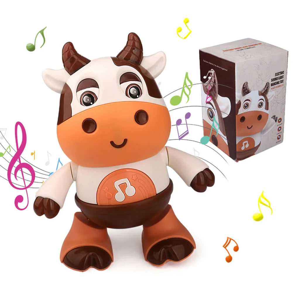 Jouet Vache Dansante | 2 modes Lumières musicales colorées de bébé Jouets électroniques vache pour enfants