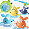 Jouets de pêche magnétique pour le bain | Baleines flottantes et ensemble de canne à pêche avec filet pour enfants King of Toys