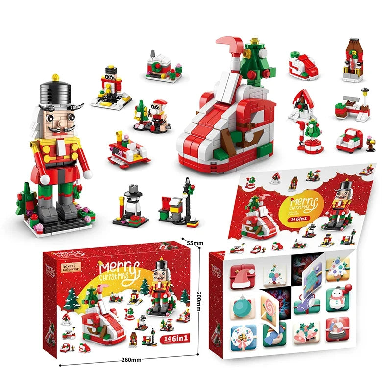 Ensemble de Blocs de Construction de Noël | Kit DIY de Calendrier de l'Avent pour Enfants 6+ King of Toys