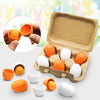 Set de 6 Œufs en Bois - Jouet de Cuisine pour Enfants, Nourriture de Jeu d’Imitation pour le Développement Précoce des Bébés King of Toys