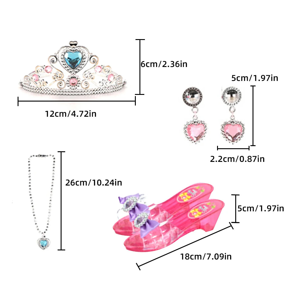 Chaussures de Princesse avec Bijoux et Couronne - Jeu d'Imitation Téléphone Électronique Mode Beauté pour Filles King of Toys