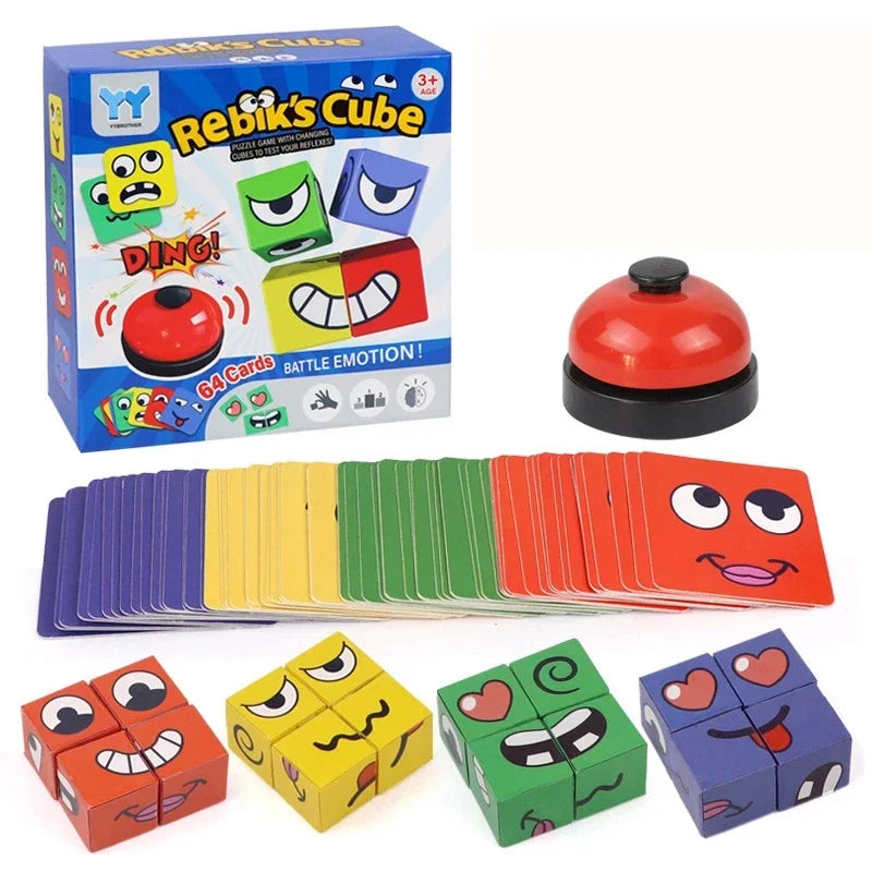 Jeu d’Expression Émotionnelle | Cubes Montessori et Cartes Défi King of Toys