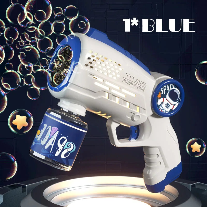 Pistolet à bulles automatique - Jouet extérieur avec lumières, idéal pour parcs et fêtes. King of Toys