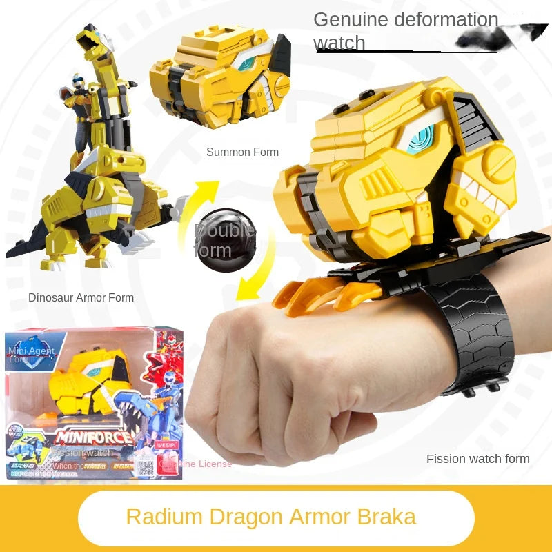 Montre secrète mini agent - Jouet robot dinosaure déformable, cadeau créatif pour garçons King of Toys