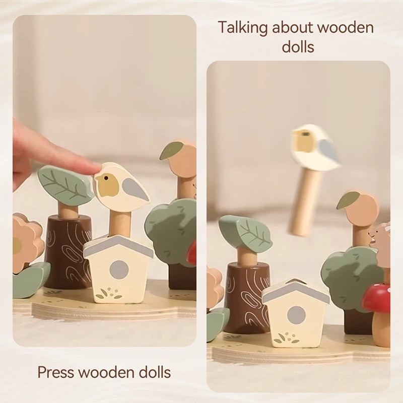 Jouets Montessori pour Enfants | Jouets en Bois Colorés à Ressort | Reconnaissance des Couleurs, Coordination Mains-Pieds pour Bébés et Tout-Petits | Cadeau de Jeu de Blocs King of Toys