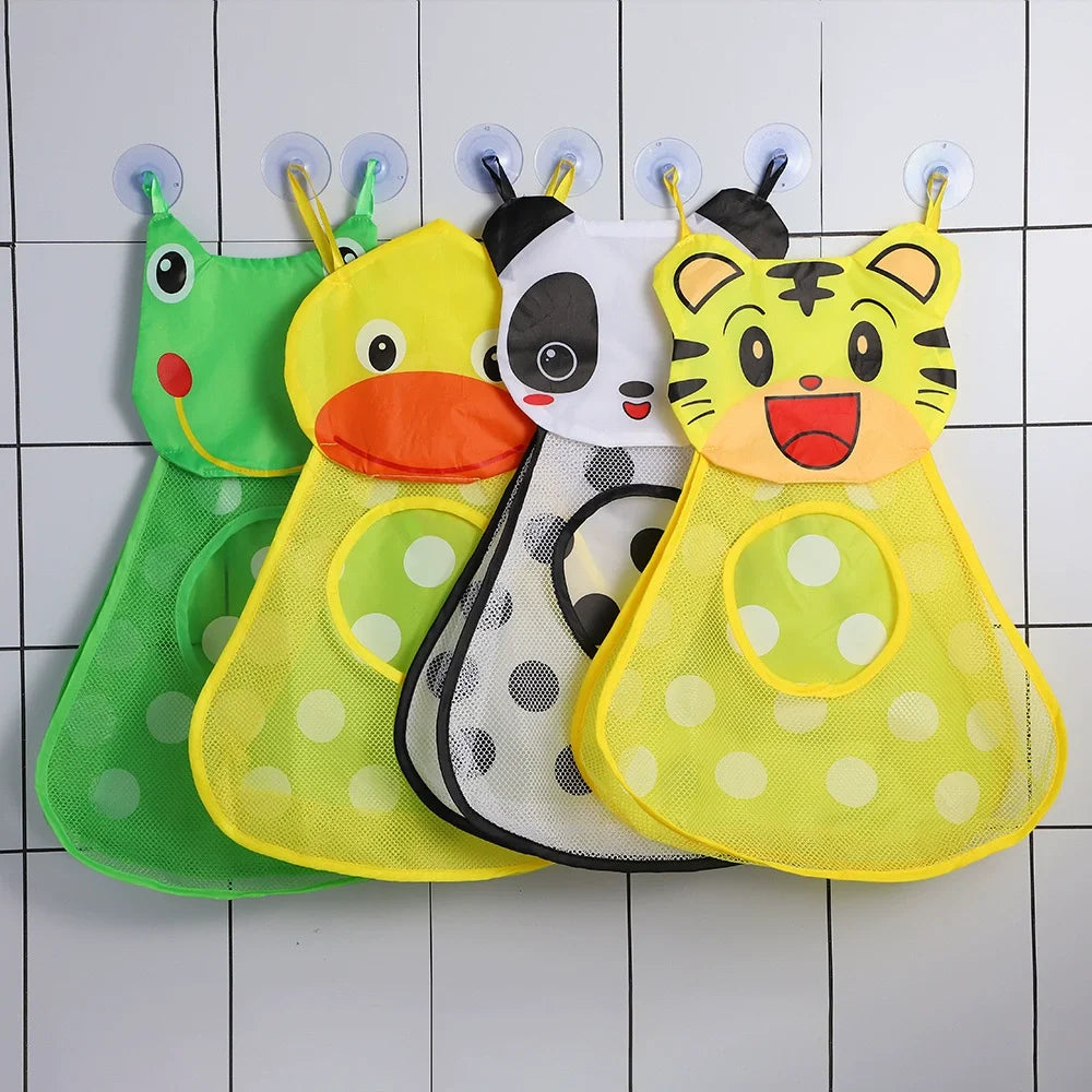 Set Filet de Rangement + Jouets de Bain Canard Tigre Grenouille Panda – Avec Ventouses Solides
