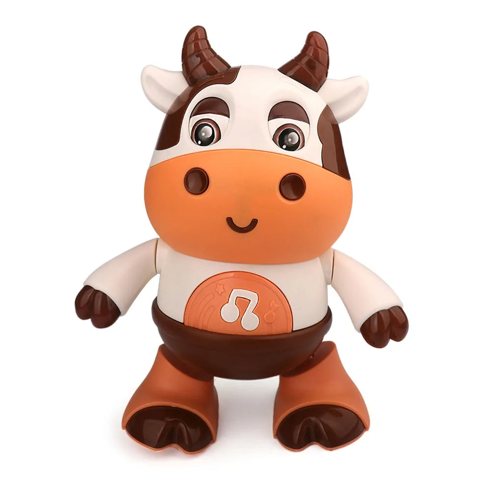 Jouet Vache Dansante | 2 modes Lumières musicales colorées de bébé Jouets électroniques vache pour enfants
