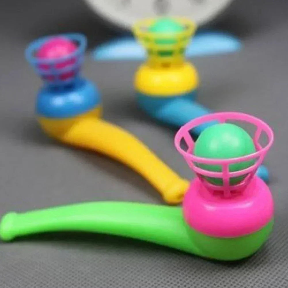 3 pcs Tuyau Soufflant et Balle | Jeu d'Équilibre Éducatif pour Enfants en Plein Air King of Toys