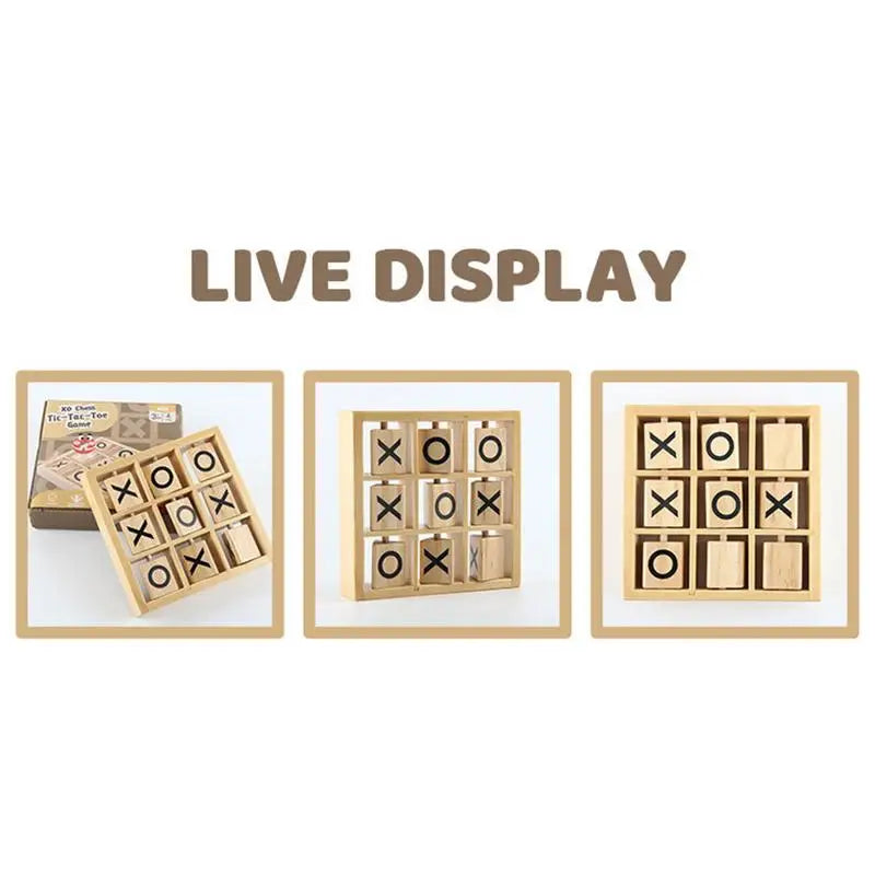 Jeu de morpions en bois - Jeu de société en bois pour enfants, jeu éducatif et amusant en intérieur ou extérieur King of Toys