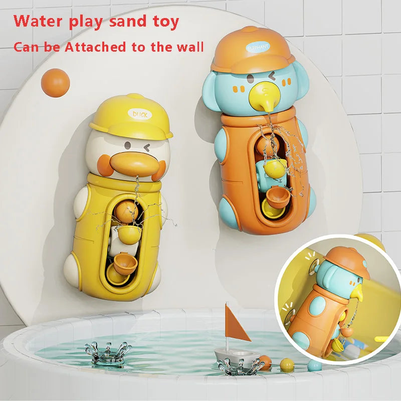 Jouets d'Eau d'Été – Canard/Éléphant Rigolo pour Douche Bébé et Bain Enfants 6M+