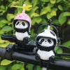 Mignon Panda avec Casque Décoration Moto Jouet, Accessoires pour Vélo Électrique King of Toys