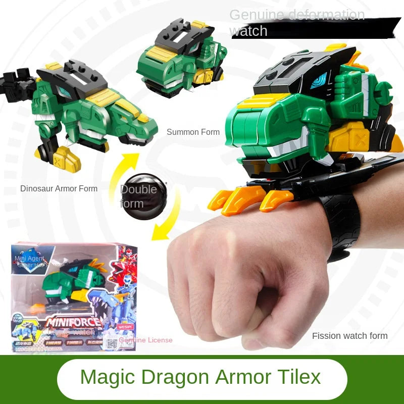 Montre secrète mini agent - Jouet robot dinosaure déformable, cadeau créatif pour garçons King of Toys