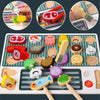 Set de Barbecue en Bois - Jouet Montessori, Expérience de Cuisine et Jeu d’Imitation pour Enfants King of Toys